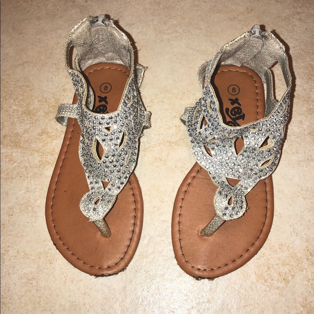 Toddler Silver Sparkle Sandals